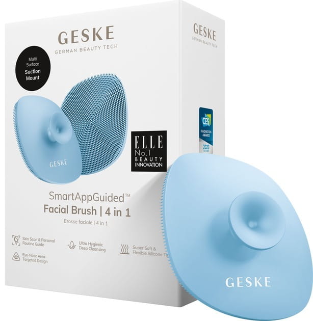 Щітка для обличчя Geske Facial Brush 4 в 1 з тримачем Aquamarine (GK000038AQ01)