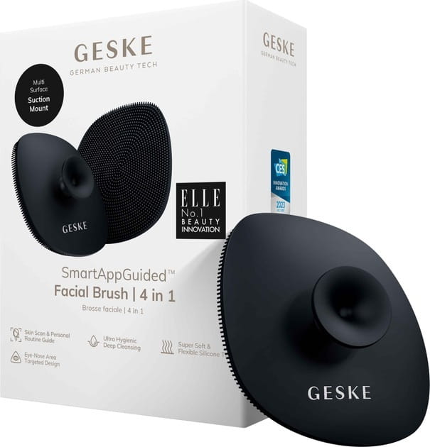 Щітка для обличчя Geske Facial Brush 4 в 1 з тримачем Black (GK000038BK01)