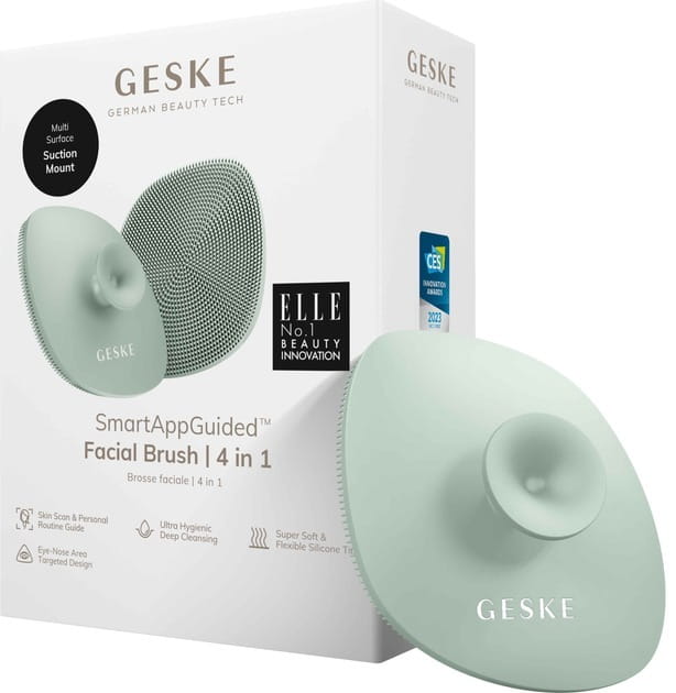 Щетка для лица Geske Facial Brush 4 в 1 с держателем Green (GK000038GN01)