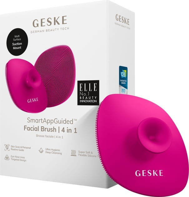 Щітка для обличчя Geske Facial Brush 4 в 1 з тримачем Magenta (GK000038MG01)