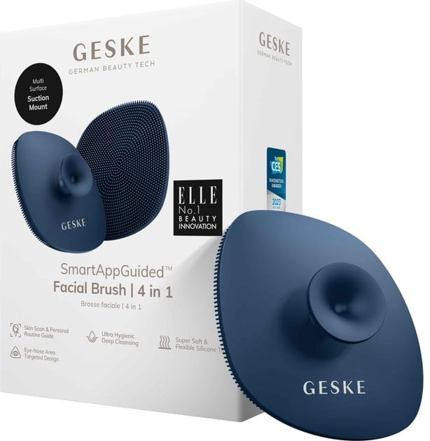 Щітка для обличчя Geske Facial Brush 4 в 1 з тримачем Midnight (GK000038MN01)