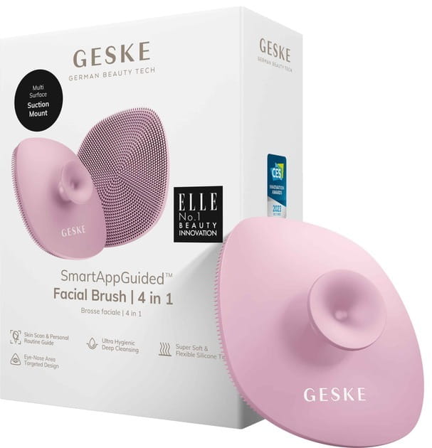 Щітка для обличчя Geske Facial Brush 4 в 1 з тримачем Pink (GK000038PK01)