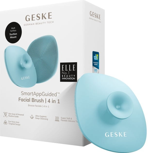 Щітка для обличчя Geske Facial Brush 4 в 1 з тримачем Turquoise (GK000038TQ01)