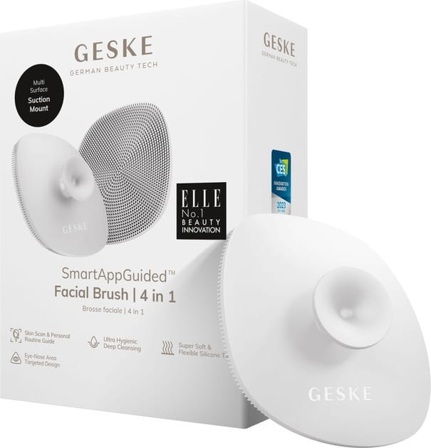 Щітка для обличчя Geske Facial Brush 4 в 1 з тримачем White (GK000038WH01)