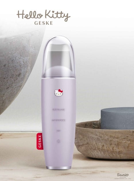 Микротоковый скрабер для кожи и устранения черных точек Geske MicroCurrent Skin Scrubber & Blackhead Remover 9 в 1 by Hello Kitty Purple (HK000045PU01)