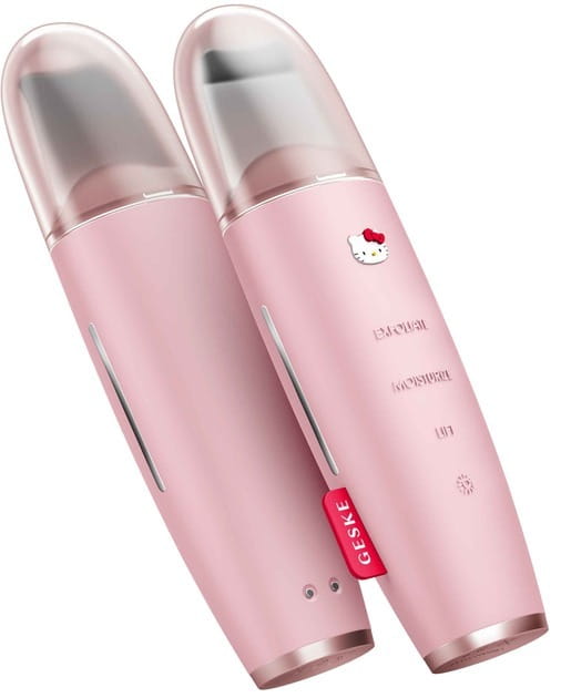 Микротоковый скрабер для кожи и устранения черных точек Geske MicroCurrent Skin Scrubber & Blackhead Remover 9 в 1 by Hello Kitty Pink (HK000045PI01)
