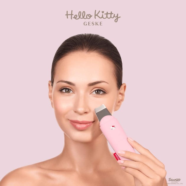 Микротоковый скрабер для кожи и устранения черных точек Geske MicroCurrent Skin Scrubber & Blackhead Remover 9 в 1 by Hello Kitty Pink (HK000045PI01)