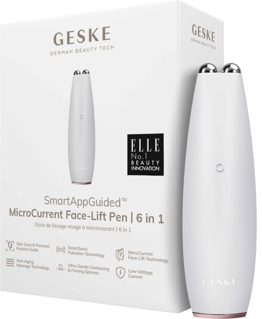 Мікрострумова ручка для підтяжки обличчя Geske MicroCurrent Face-Lift Pen 6 в 1 Starlight (GK000013SL01)