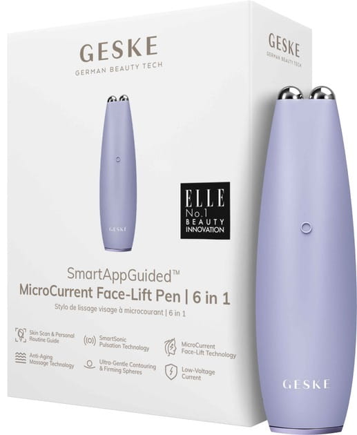 Микротоковая ручка для подтяжки лица Geske MicroCurrent Face-Lift Pen 6 в 1 Purple (GK000013PL01)