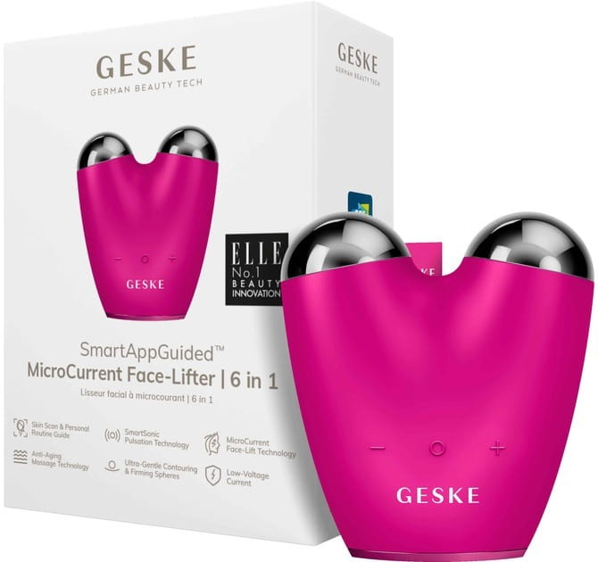 Мікрострумовий підтягувач обличчя Geske MicroCurrent Face-Lifter 6 в 1 Magenta (GK000015MG01)