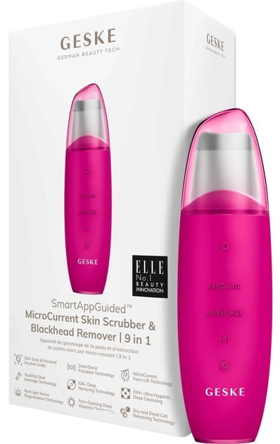 Микротоковый скрабер для кожи и устранения черных точек Geske MicroCurrent Skin Scrubber & Blackhead Remover 9 в 1 Magenta (GK000044MG01)