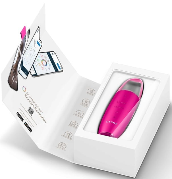 Микротоковый скрабер для кожи и устранения черных точек Geske MicroCurrent Skin Scrubber & Blackhead Remover 9 в 1 Magenta (GK000044MG01)