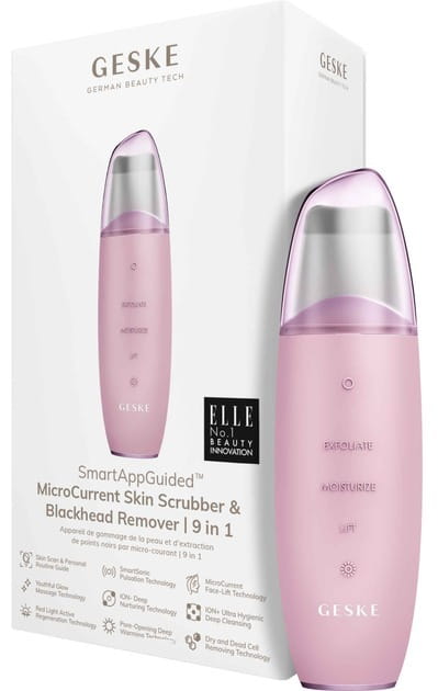 Микротоковый скрабер для кожи и устранения черных точек Geske MicroCurrent Skin Scrubber & Blackhead Remover 9 в 1 Pink (GK000044PK01)