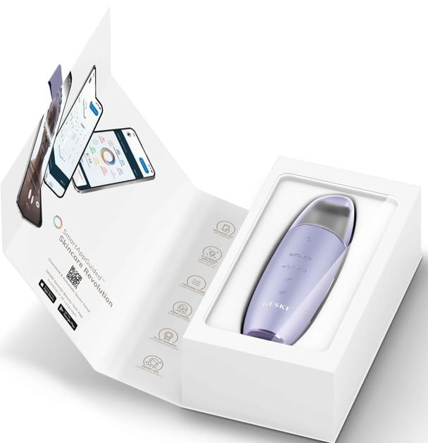 Микротоковый скрабер для кожи и устранения черных точек Geske MicroCurrent Skin Scrubber & Blackhead Remover 9 в 1 Purple (GK000044PL01)