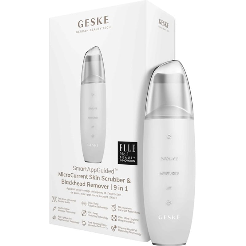 Микротоковый скрабер для кожи и устранения черных точек Geske MicroCurrent Skin Scrubber & Blackhead Remover 9 в 1 White (GK000044WH01)