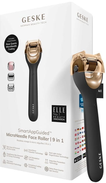 Электронный ролик для лица с микроиглами Geske MicroNeedle Face Roller 9 в 1 Gray (GK000053GY01)