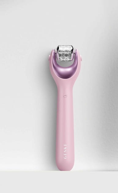 Електронний ролик для обличчя з мікроголками Geske MicroNeedle Face Roller 9 в 1 Pink (GK000053PK01)