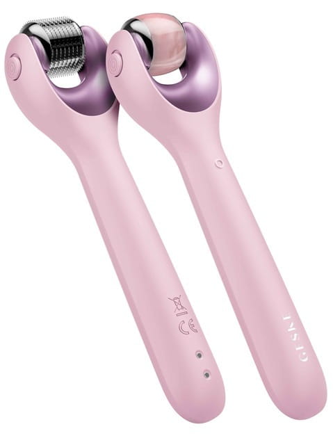 Электронный ролик для лица с микроиглами Geske MicroNeedle Face Roller 9 в 1 Pink (GK000053PK01)