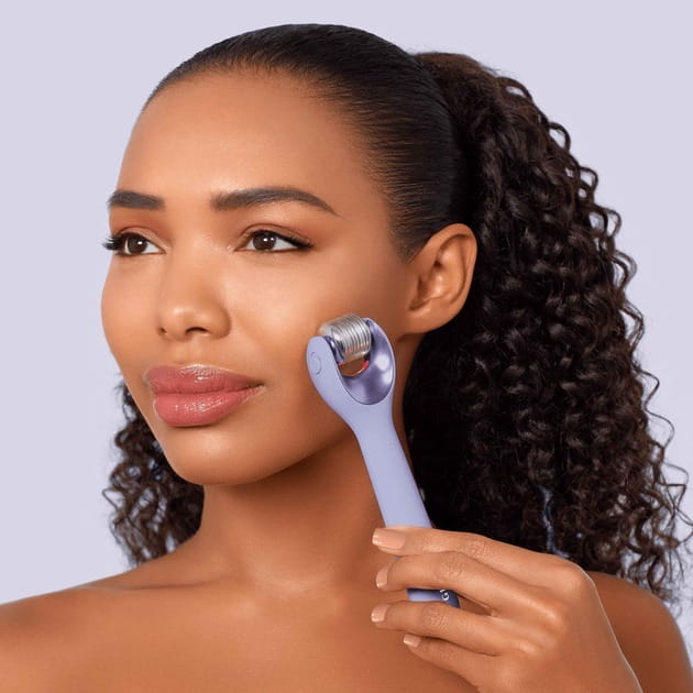 Электронный ролик для лица с микроиглами Geske MicroNeedle Face Roller 9 в 1 Purple (GK000053PL01)