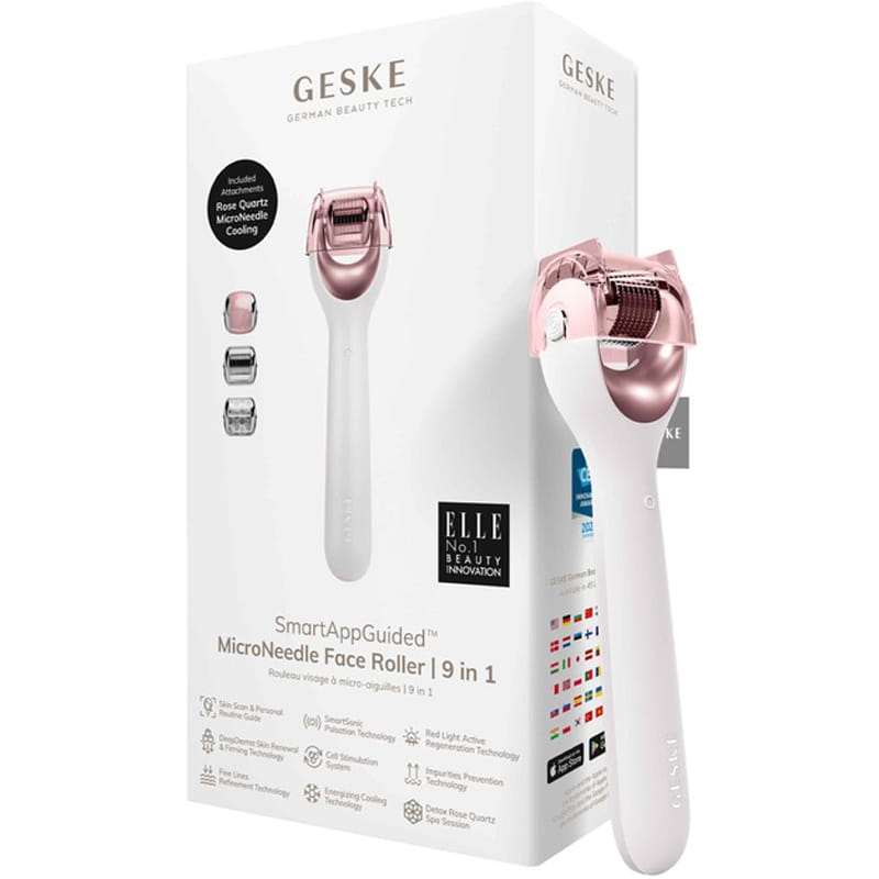 Электронный ролик для лица с микроиглами Geske MicroNeedle Face Roller 9 в 1 Starlight (GK000053SL01)