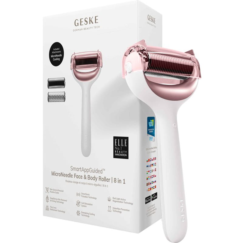 Электронный ролик для лица и тела с микроиглами Geske MicroNeedle Face & Body Roller 8 в 1 Starlight (GK000043SL01)