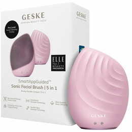 Электронная звуковая щетка для лица Geske Sonic Facial Brush 5 в 1 Pink (GK000010PK01)