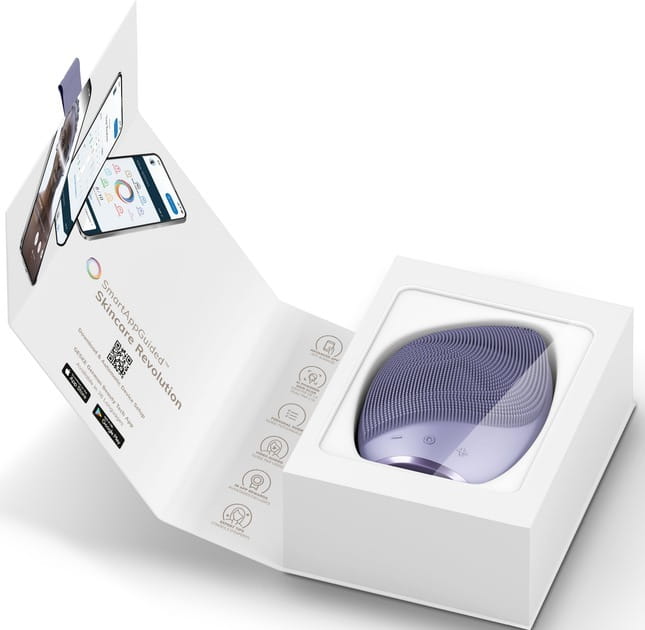 Электронная звуковая щетка для лица Geske Sonic Facial Brush 5 в 1 Purple (GK000010PL01)