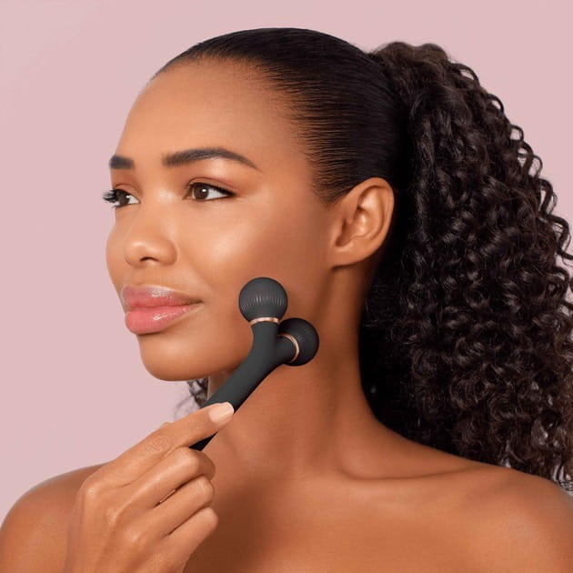 Электронный звуковой ролик для лица Geske Sonic Facial Roller 4 в 1 Gray (GK000040GY01)