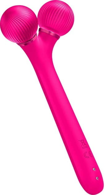 Электронный звуковой ролик для лица Geske Sonic Facial Roller 4 в 1 Magenta (GK000040MG01)