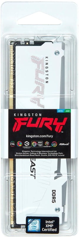 Модуль памяти DDR5 32GB/6000 Kingston Fury Beast RGB EXPO White (KF560C36BWEA-32)