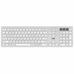 Клавіатура бездротова 2E KS270 WL/BT EN/UKR Silver/White (2E-KS270WBWH_UA)