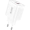 Фото - Мережевий зарядний пристрій Foneng EU52-CH PD 30W (1xUSB, 1xType-C) White | click.ua