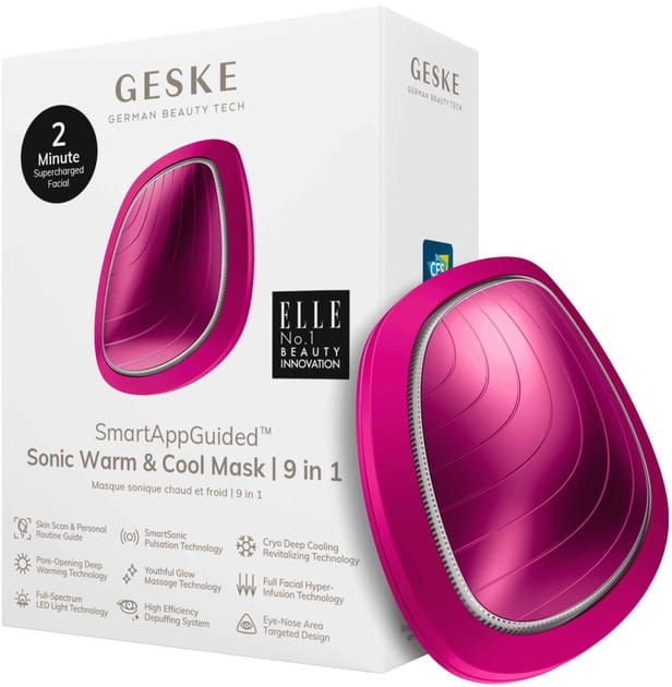 Звуковая маска тепло и холод Geske Sonic Warm & Cool Mask 9 в 1 Magenta (GK000002MG01)