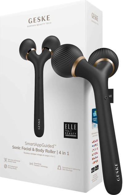 Электронный звуковой ролик для лица и тела Geske Sonic Facial & Body Roller 4 в 1 Gray (GK000041GY01)