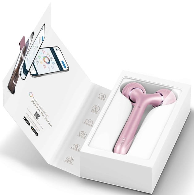 Электронный звуковой ролик для лица и тела Geske Sonic Facial & Body Roller 4 в 1 Pink (GK000041PK01)