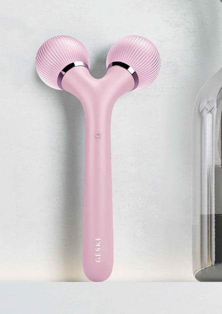 Електронний звуковий ролик для обличчя і тіла Geske Sonic Facial & Body Roller 4 в 1 Pink (GK000041PK01)