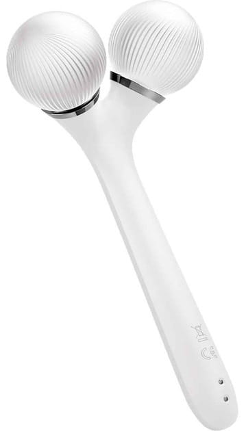 Электронный звуковой ролик для лица и тела Geske Sonic Facial & Body Roller 4 в 1 White (GK000041WH01)