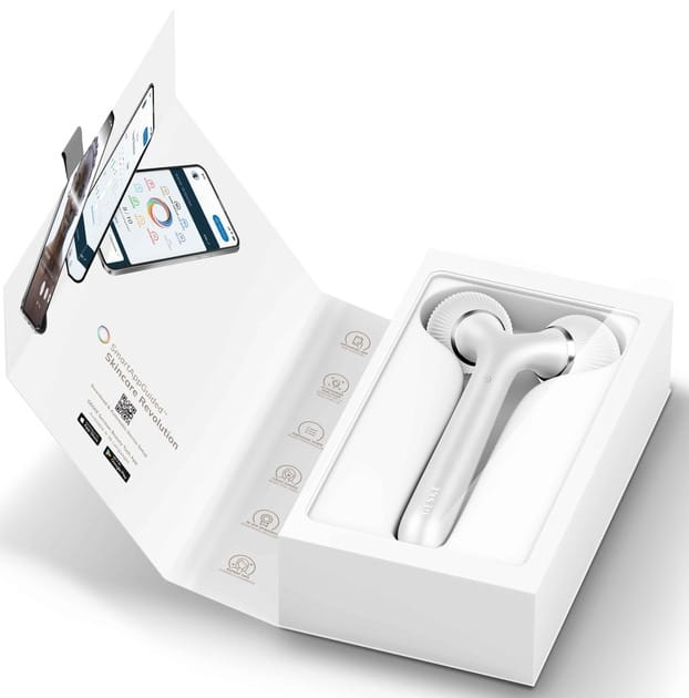 Электронный звуковой ролик для лица и тела Geske Sonic Facial & Body Roller 4 в 1 White (GK000041WH01)