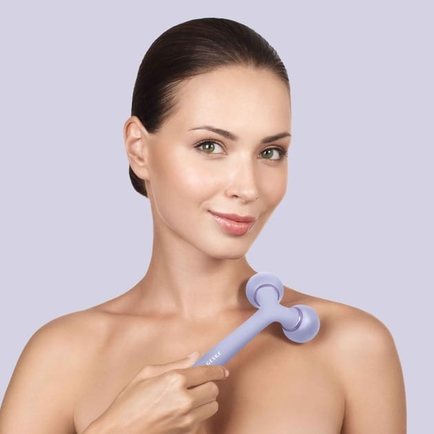 Електронний звуковий ролик для обличчя і тіла Geske Sonic Facial & Body Roller 4 в 1 Purple (GK000041PL01)