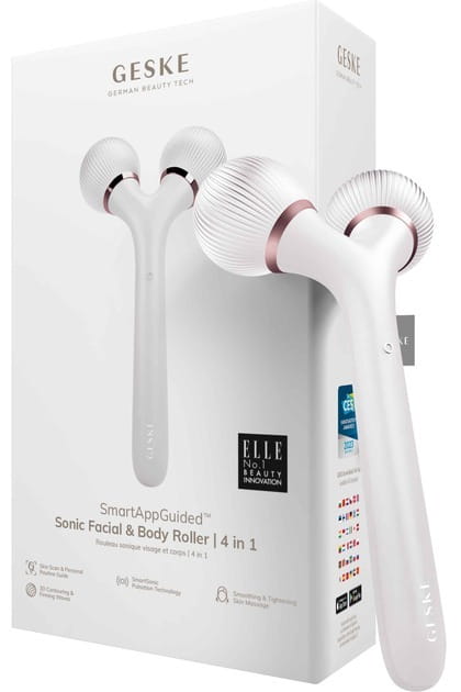 Электронный звуковой ролик для лица и тела Geske Sonic Facial & Body Roller 4 в 1 Starlight (GK000041SL01)