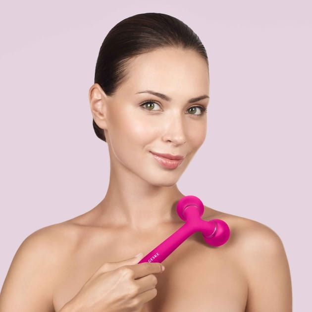 Электронный звуковой ролик для лица и тела Geske Sonic Facial & Body Roller 4 в 1 Magenta (GK000041MG01)