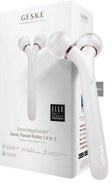 Электронный звуковой ролик для лица Geske Sonic Facial Roller 4 в 1 Starlight (GK000040SL01)