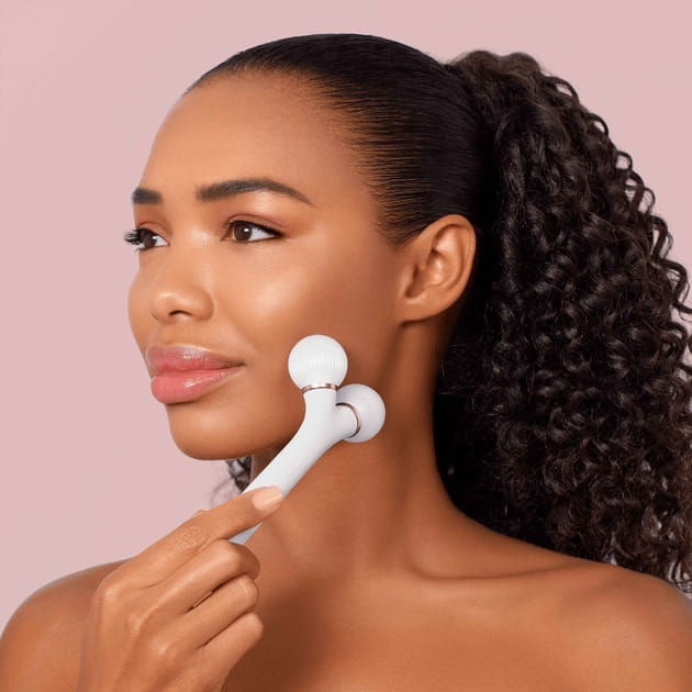 Электронный звуковой ролик для лица Geske Sonic Facial Roller 4 в 1 Starlight (GK000040SL01)
