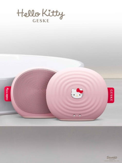 Электронная звуковая щетка для лица Geske Sonic Facial Brush 4 в 1 by Hello Kitty Pink (HK000011PI01)