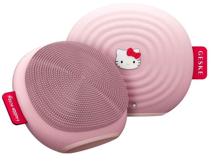 Электронная звуковая щетка для лица Geske Sonic Facial Brush 4 в 1 by Hello Kitty Pink (HK000011PI01)