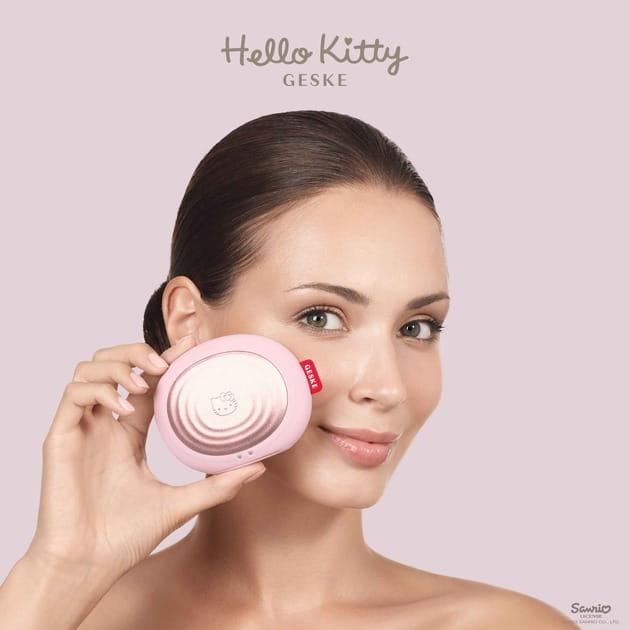 Електронна звукова термо щітка для обличчя Geske Sonic Thermo Facial Brush 5 в 1 by Hello Kitty Pink (HK000008PI01)