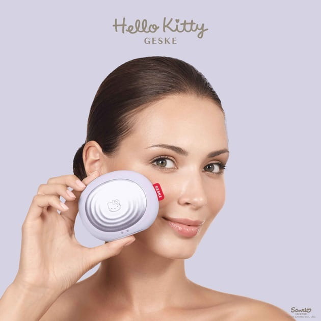 Електронна звукова термо щітка для обличчя Geske Sonic Thermo Facial Brush 5 в 1 by Hello Kitty Purple (HK000008PU01)