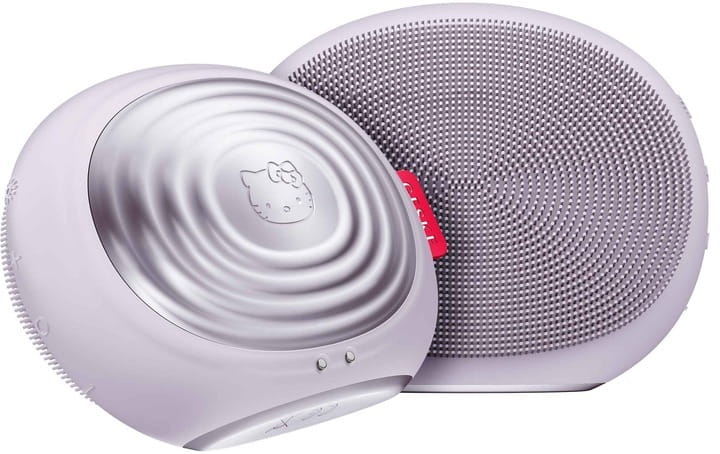 Електронна звукова термо щітка для обличчя Geske Sonic Thermo Facial Brush 5 в 1 by Hello Kitty Purple (HK000008PU01)