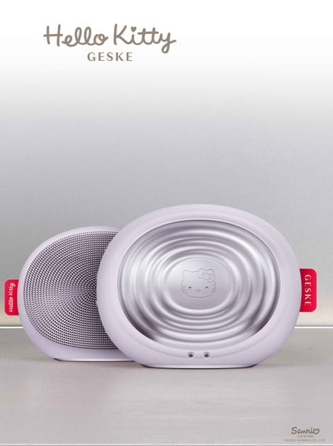 Электронная звуковая термо щетка для лица Geske Sonic Thermo Facial Brush 5 в 1 by Hello Kitty Purple (HK000008PU01)