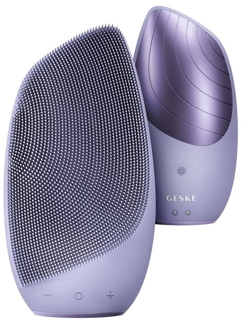 Електронна звукова термо щітка для обличчя Geske Sonic Thermo Facial Brush 6 в 1 Purple (GK000007PL01)